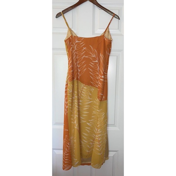 CAMILA COELHO Vivienne midi dress Orange Yellow SMALL revolve w/extra button - Picture 7 of 11